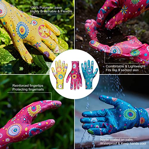 Gardening Gloves for Women, Breathable Women Working Gloves