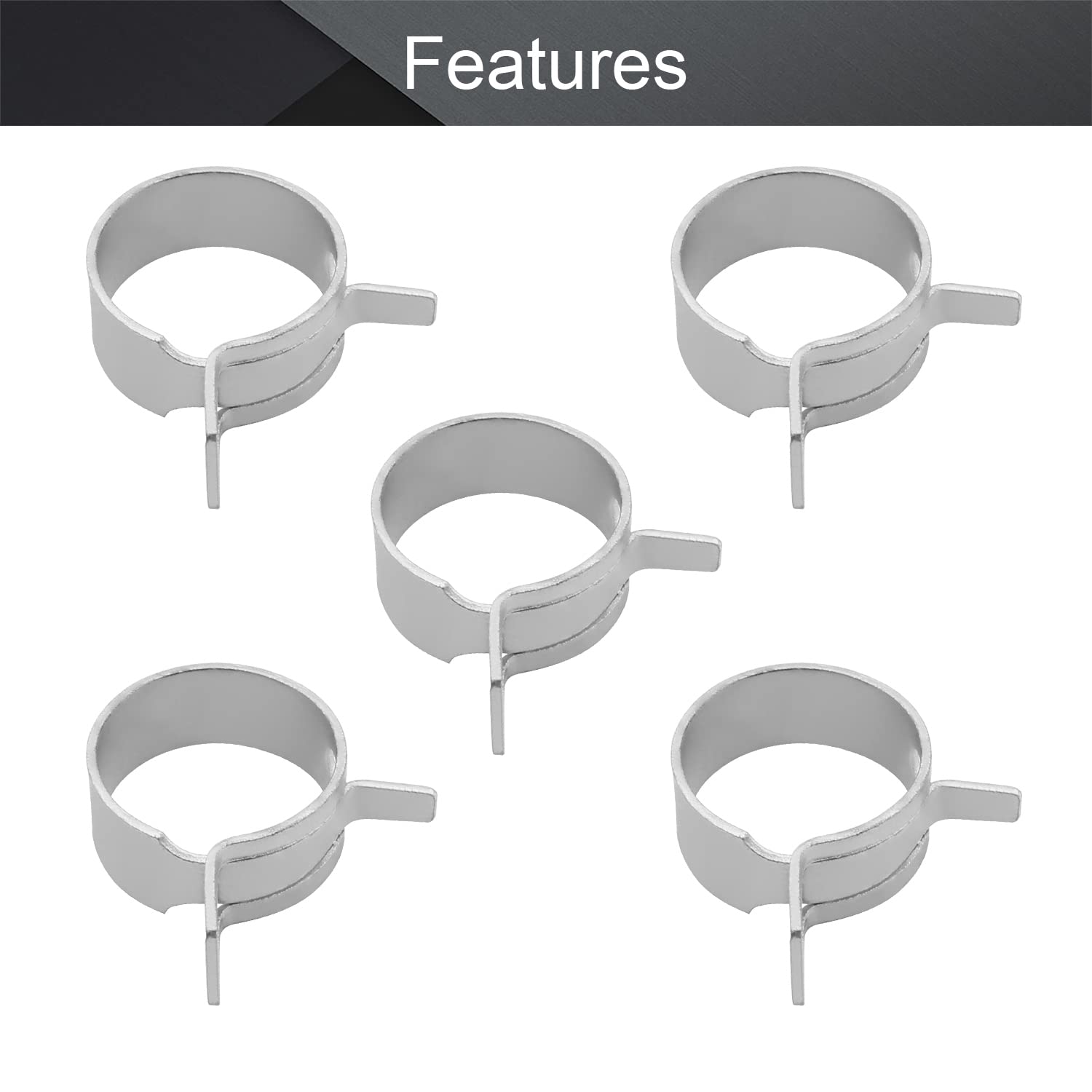 MroMax 0.47" ID Constant Tension Band Hose Clamps 12mm Spring Band Type Hose Manganese Steel Clamp Clips Clamp For Fuel Line Silicone Hose Tube Yellow Tone 20Pcs, Pipe Clamps - Canada