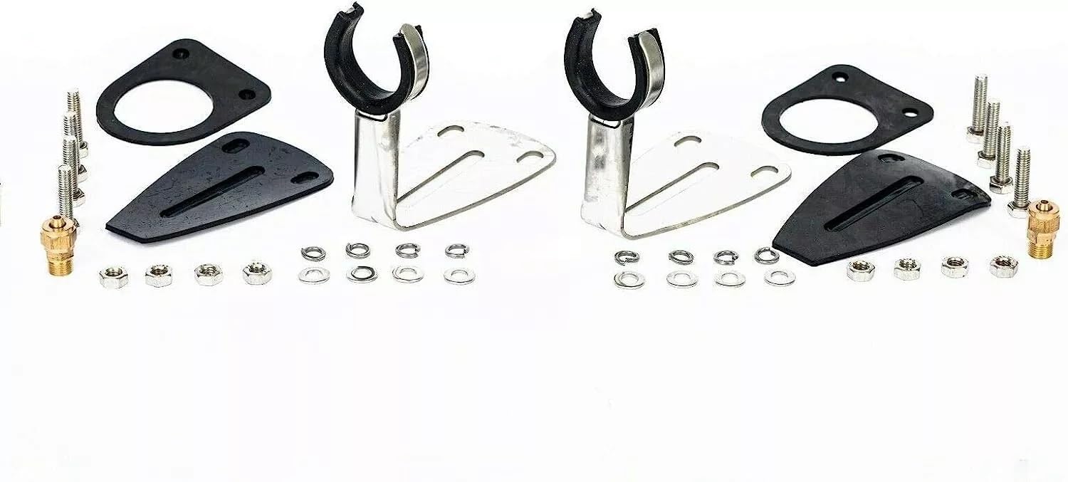 Fanfare Chrom 24V Drucklufthorn Zweiklang Hupe Horn 125 dB 64cm x 58cm Neu OVP E32 Prüfzeichen für LKW PKW Auto Boot Landtechnik