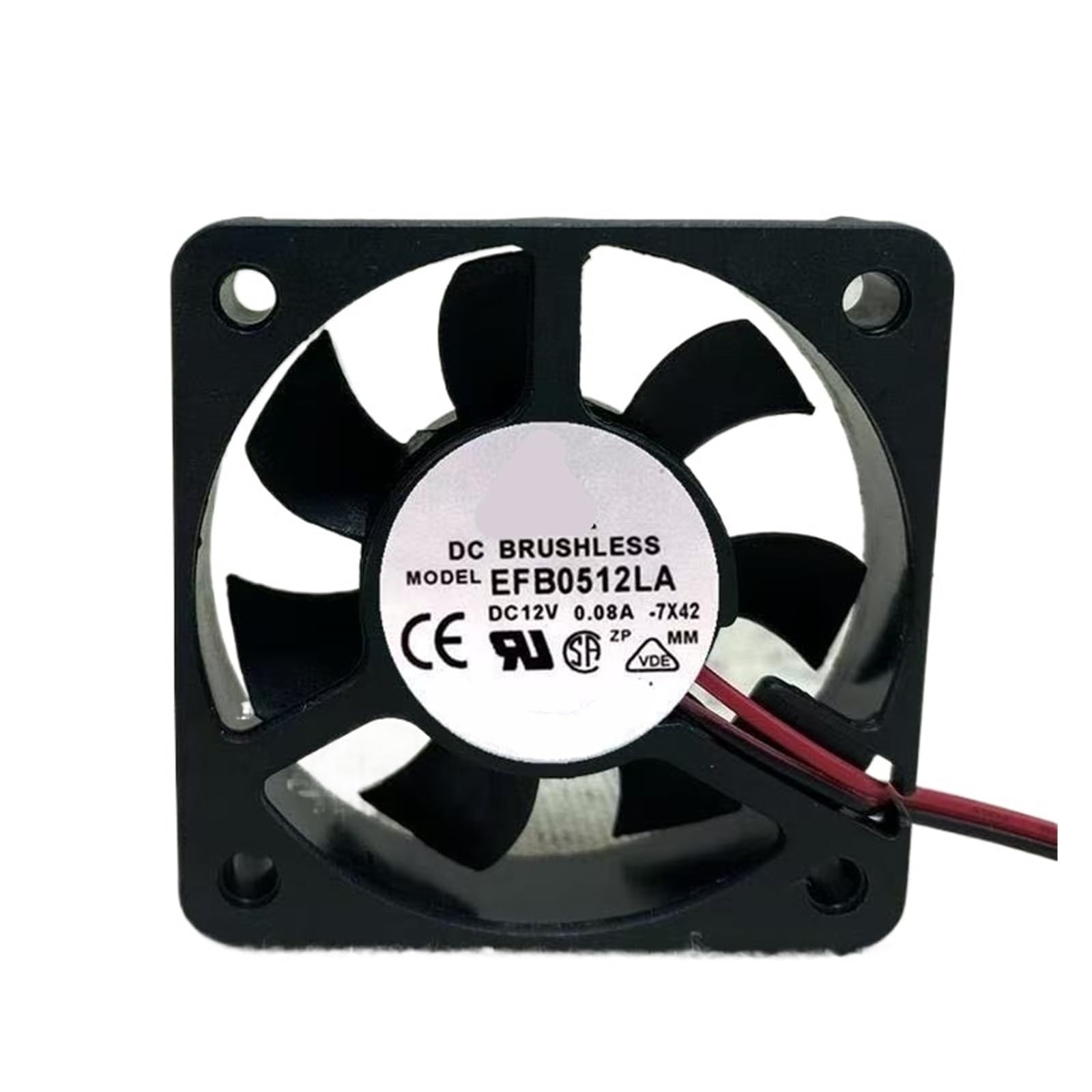 WEUSANXPL EFB0512LA 5010 5cm 10mm Cooling Fan 12V 0.08A 3-Wire Fan