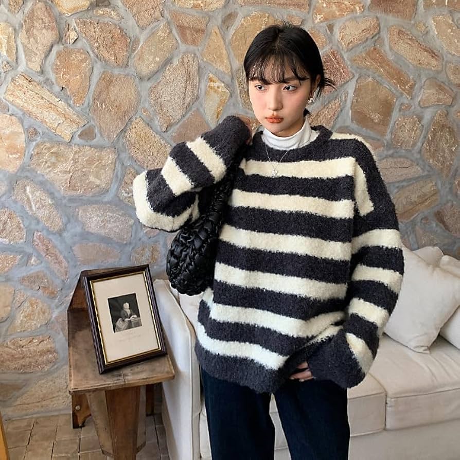 Amazon.co.jp: レディース ニットだるいラブレターウール肩