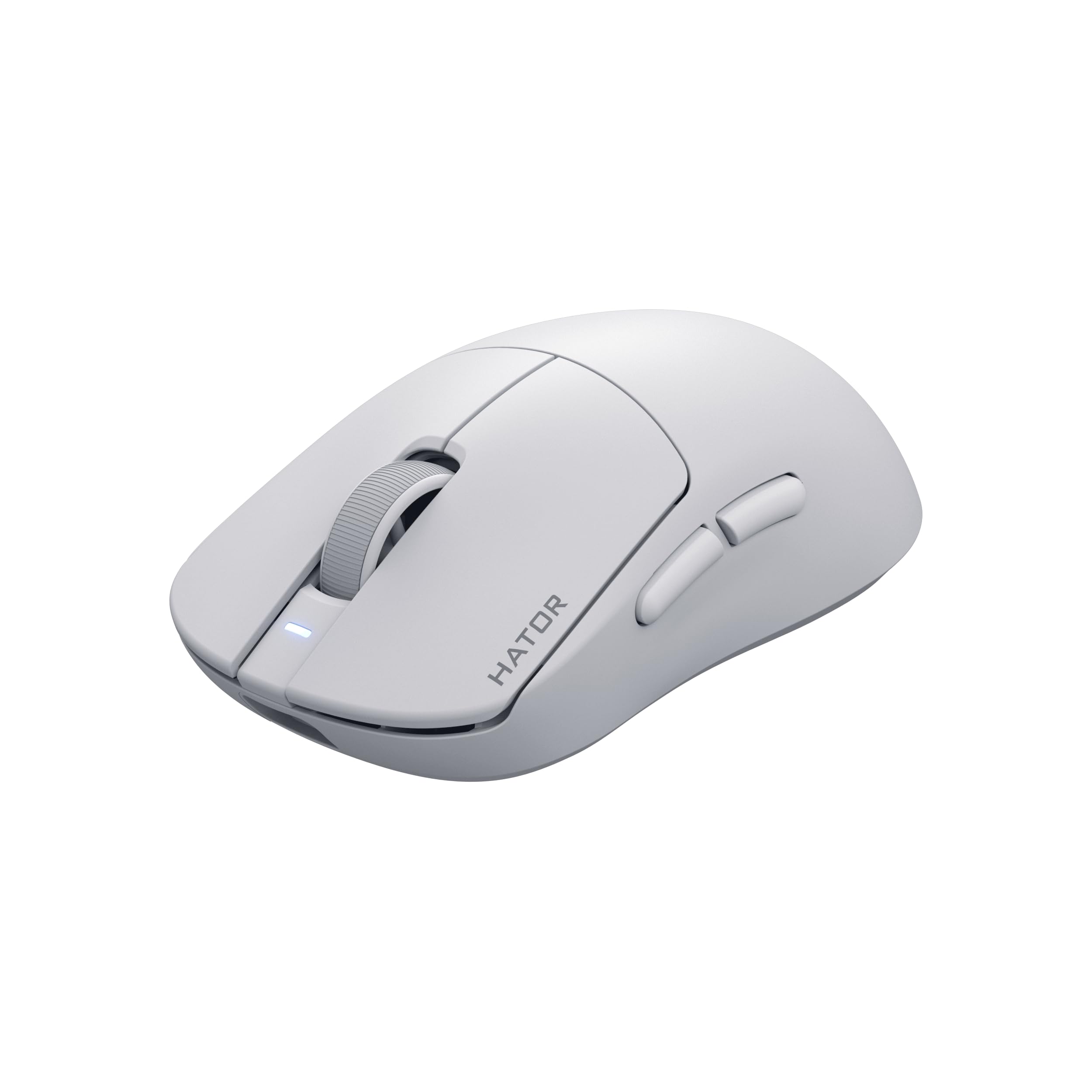 HATOR Quasar 3S Ultima 8K Wireless Ratón Gaming inalámbrico, 46g Ultraligero, PixArt PAW3950 Sensor, 30000 dpi, Optical Switches 100M, 8000Hz, 2.4GHz/Bluetooth 5.4/USB-C, PTFE Skates, PC/Mac (Blanco)