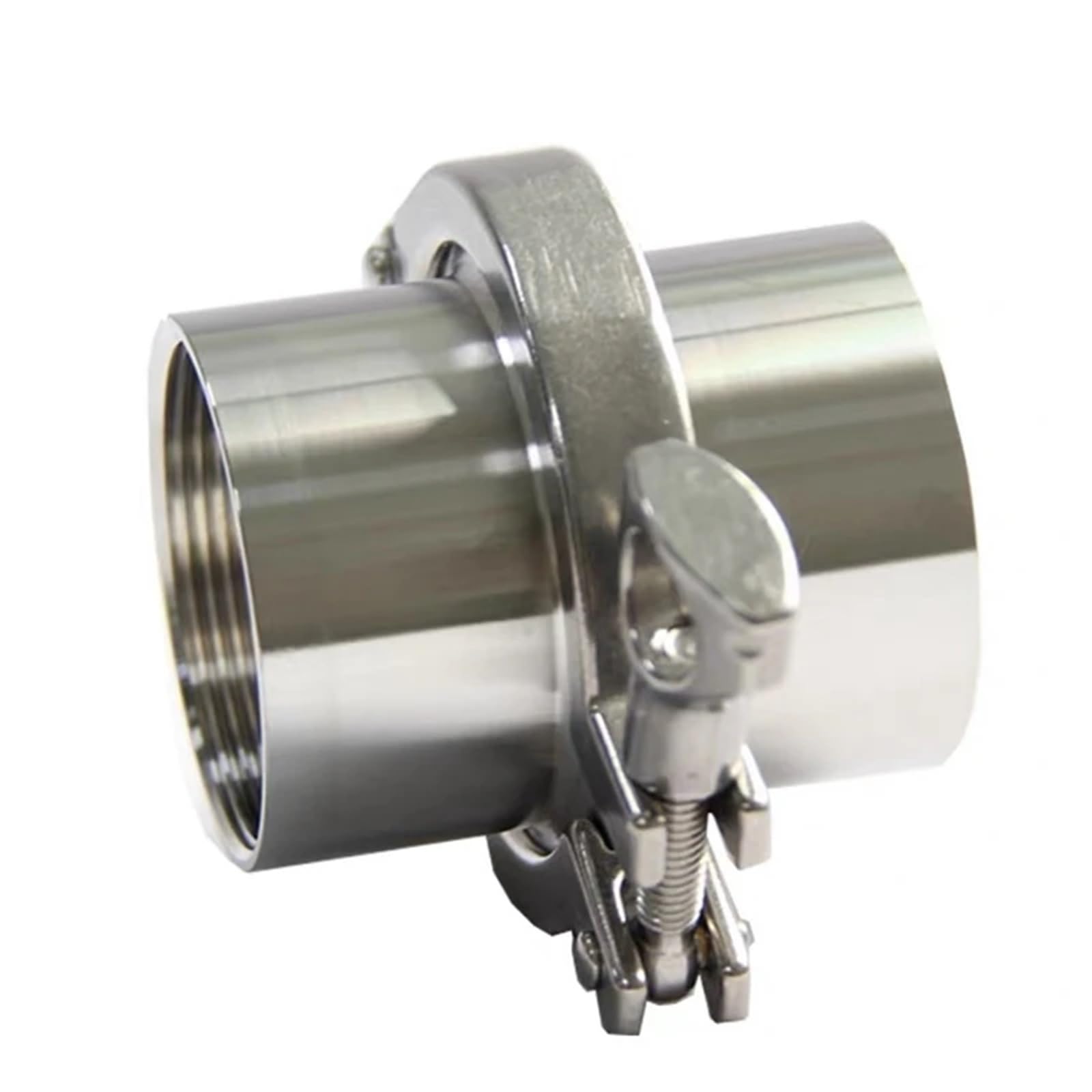 Adaptador de férula de rosca interna y externa de acero inoxidable SS304 con junta Sillicon (rosca interior, collar DN15 de 50,5 mm)