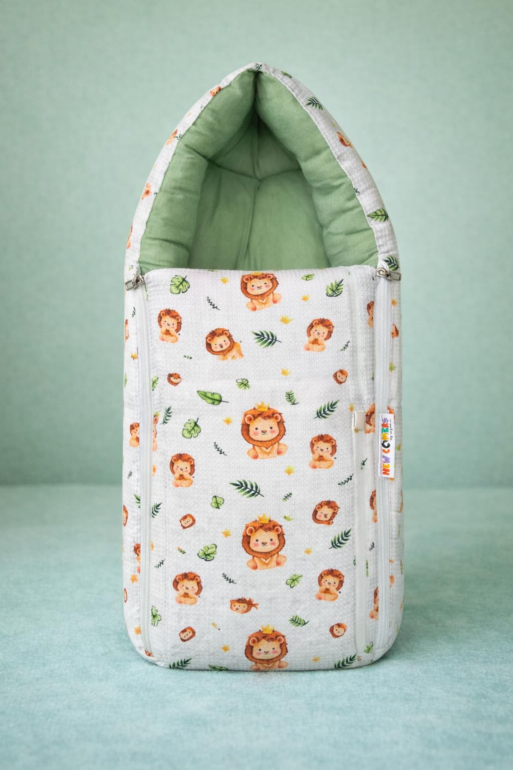 NEW COMERS® 3 in 1 Carry Nest Portable Cushion Bed with Waffle Texture Soft 100% Pure Muslin Padding Lightweight Travel Friendly Multi-Use Carry Wrap with Secure Support Design | Unisex Carry Bag Nest-image-47