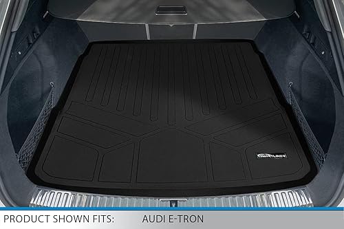 Miniatura 5 de SMARTLINER Juego de alfombrillas negras de 2 filas y forro de carga compatibles con Audi E-TronE-Tron Sportback 2019-2023 (solo se adapta sin