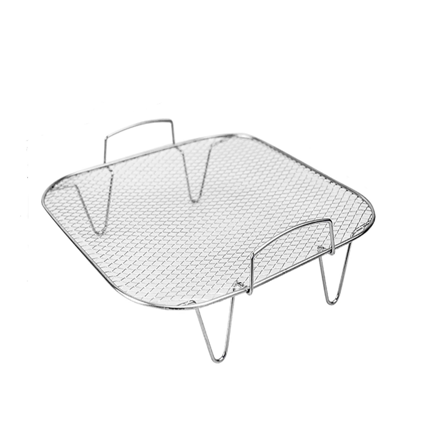 NVOQILIN Premium Stainless Steel Air Fryers Grills Rack Square Designs Cooking Grate for Roasting Meat and Vegetables Rustless Air Cooker Barbecue