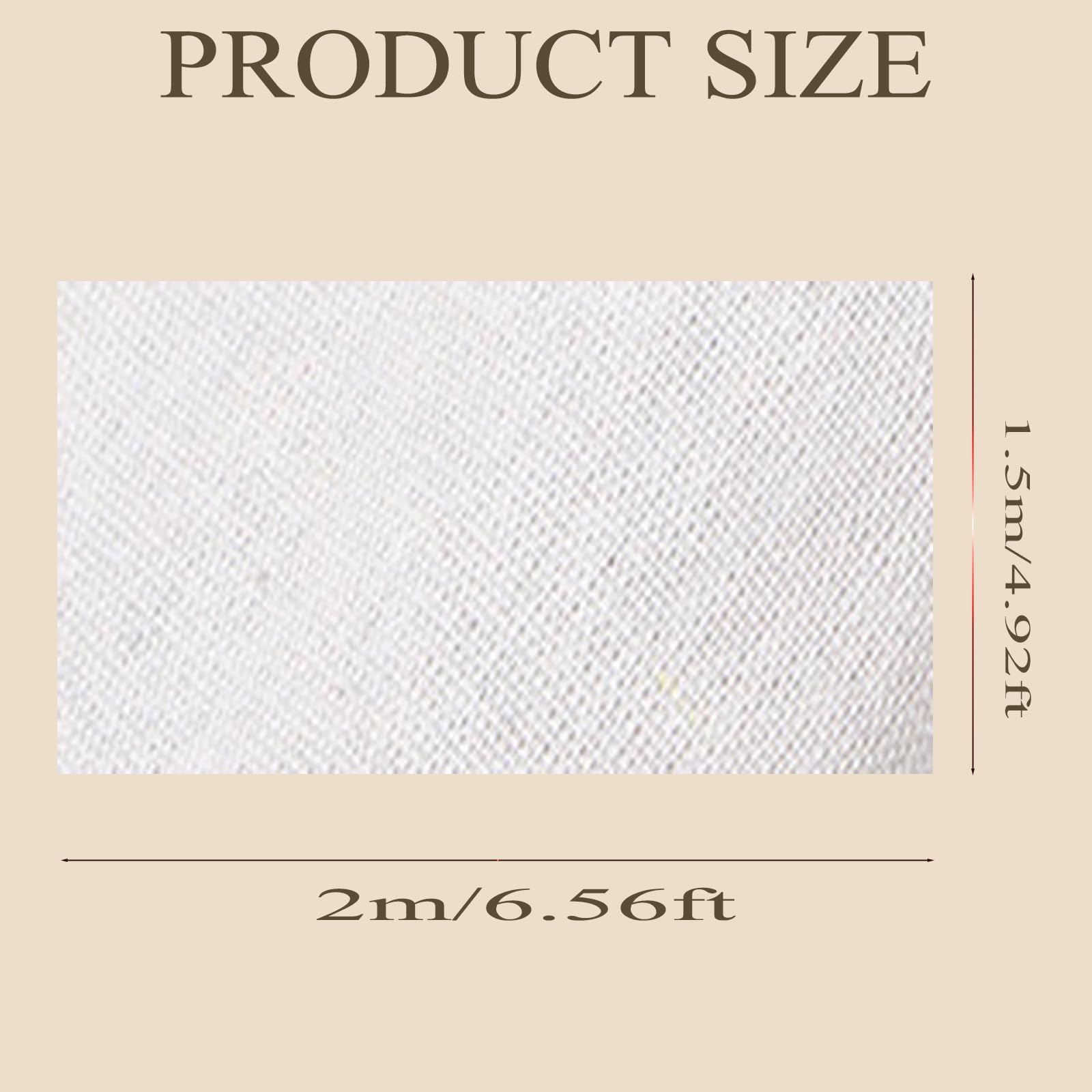 Tissu en lin au mètre - Tissu d'ameublement - Beige - Tissu