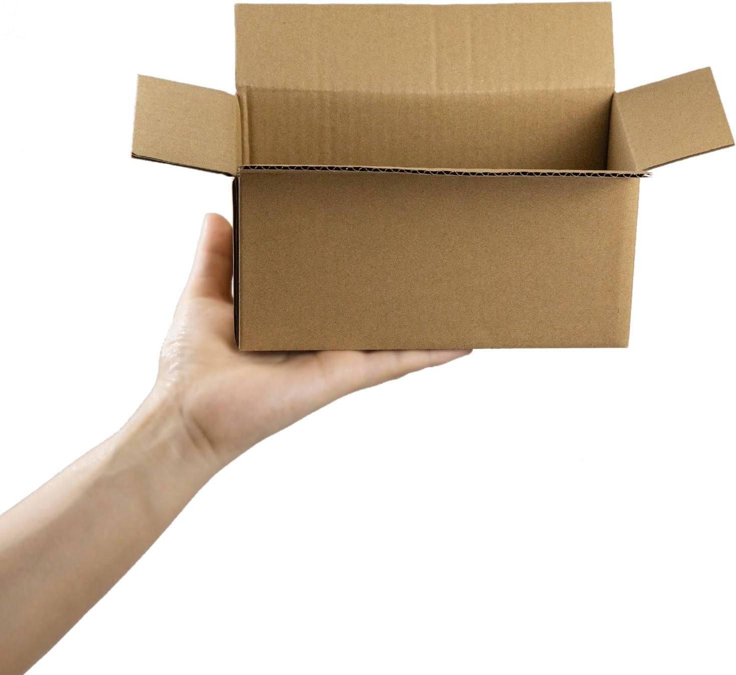 SUNLPH 50 Pack 8x4x4 Inches Shipping Boxes, Small Corrugated Cardboard Boxes for Mailing and Packing, Brown image 5