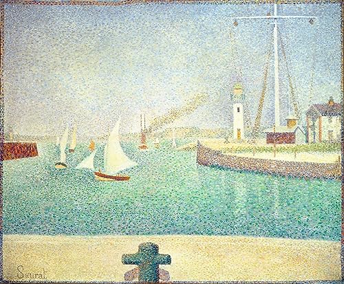 Cuadro en Lienzo Pintura Sobre Lienzo Puerto de Honfleur de Georges Seurat 60x90