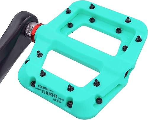 Miniatura 7 de Pedales FOOKER MTB para bicicleta de montaña, 3 rodamientos, antideslizantes, ligeros, de fibra de nailon, pedales de plataforma de bicicleta para