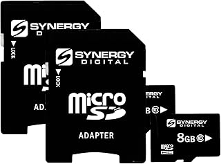 Synergy Digital 8GB Micro SDHC Secure Digital Memory Cards, Compatible with HTC PM9110 Cell Phone - Class 10, 20MB/s - Pack of 2
