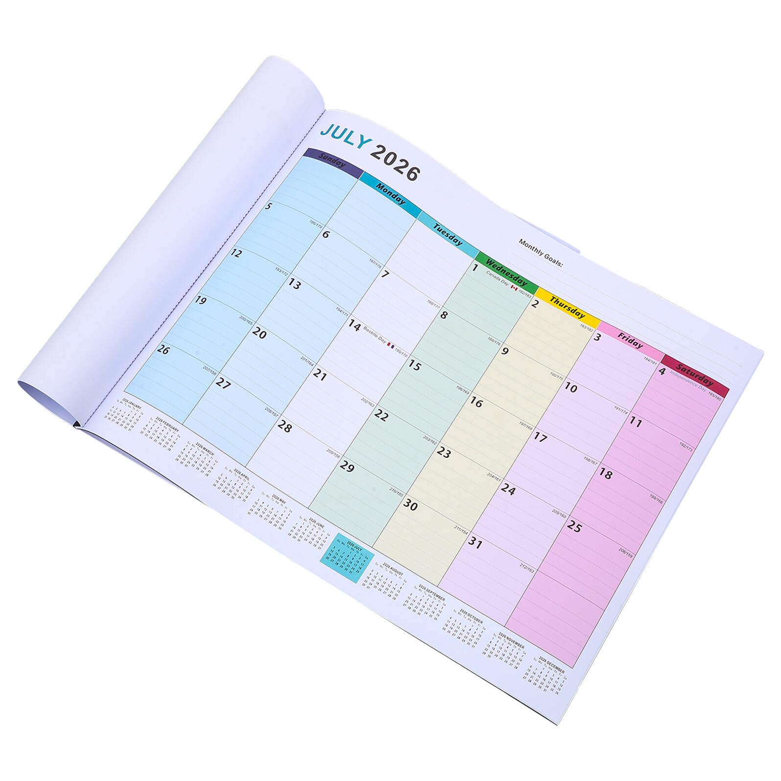 ULTECHNOVO Calendario da Parete Mensile Grande Planner Verticale per Appendere Organizer Annuale per Festività Scadenze e Pianificazioni Domestiche Ufficio