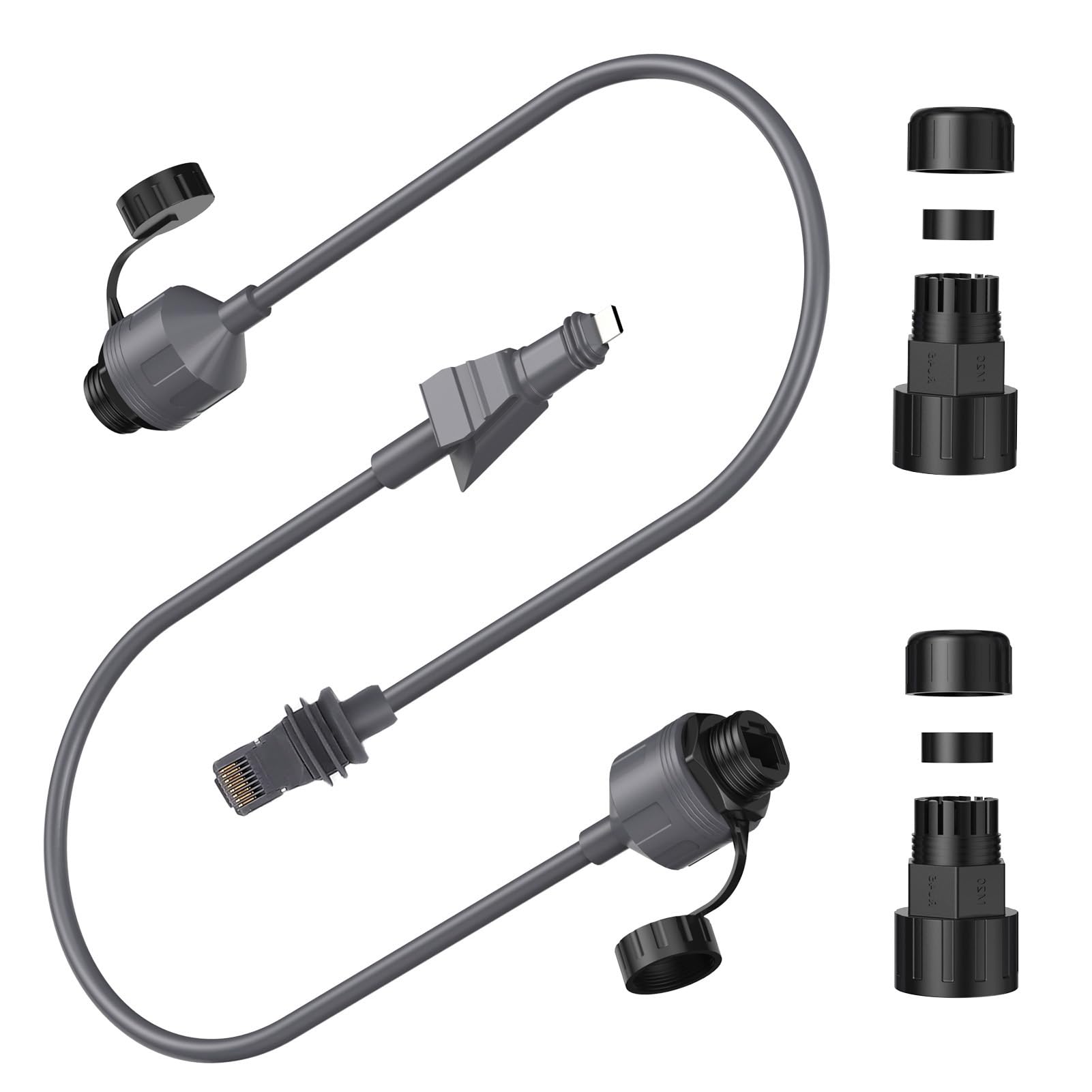 Generic Wodoodporny żeński Adapter SPX na RJ45 do Płaskiego Routera o Wysokiej Wydajności, szybkość Transferu 1200 Mb/s, 2 szt. Adapter Ethernet do Użytku w Pomieszczeniach i na Zewnątrz