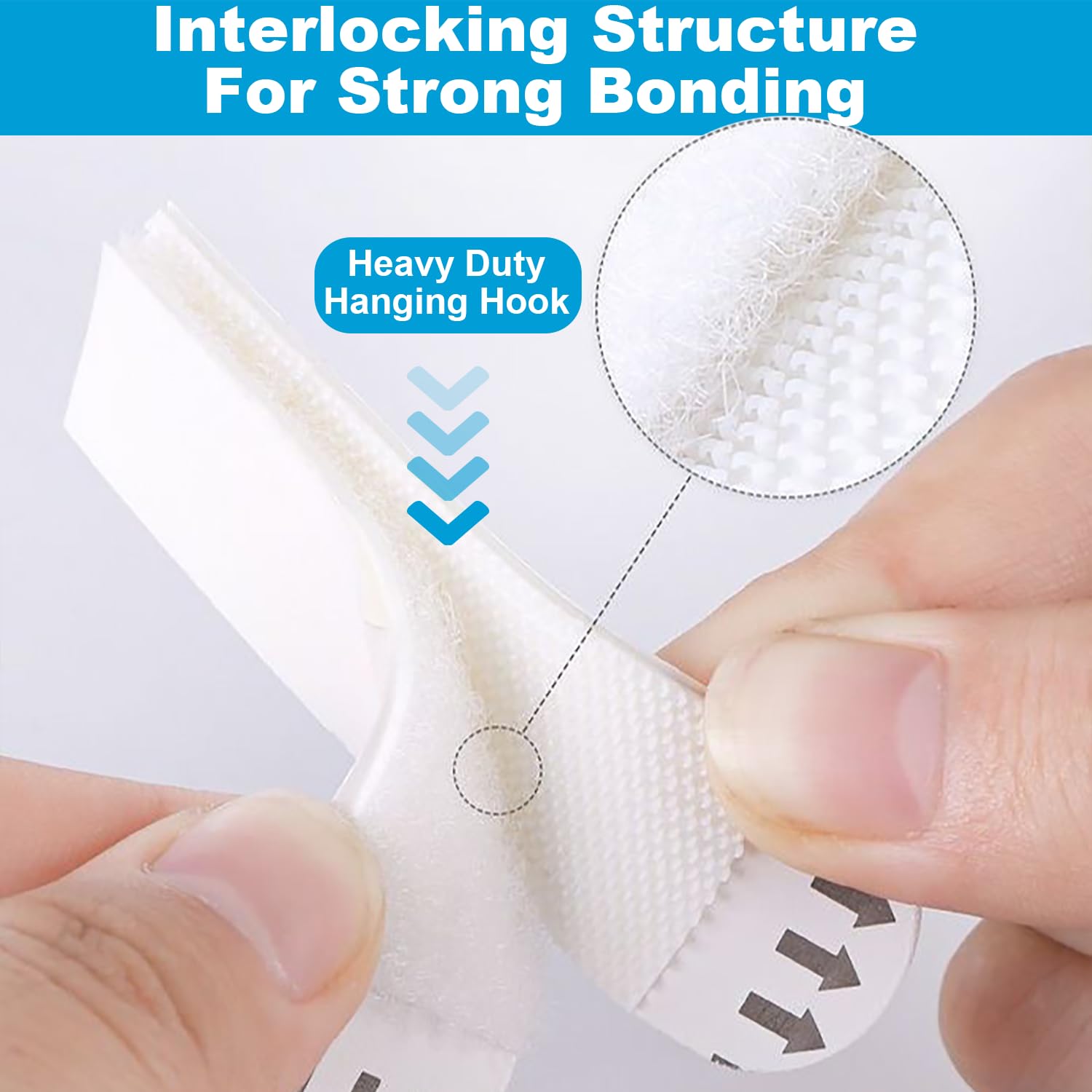 24 Strisce Appendi Quadri Senza Chiodi, 12 Paia Attaccare Quadri Senza Chiodi 20mm x 70mm Strisce Appendiquadri Stretch Adesivo per Quadri, Cornici, Decorazioni Natalizie e Poster