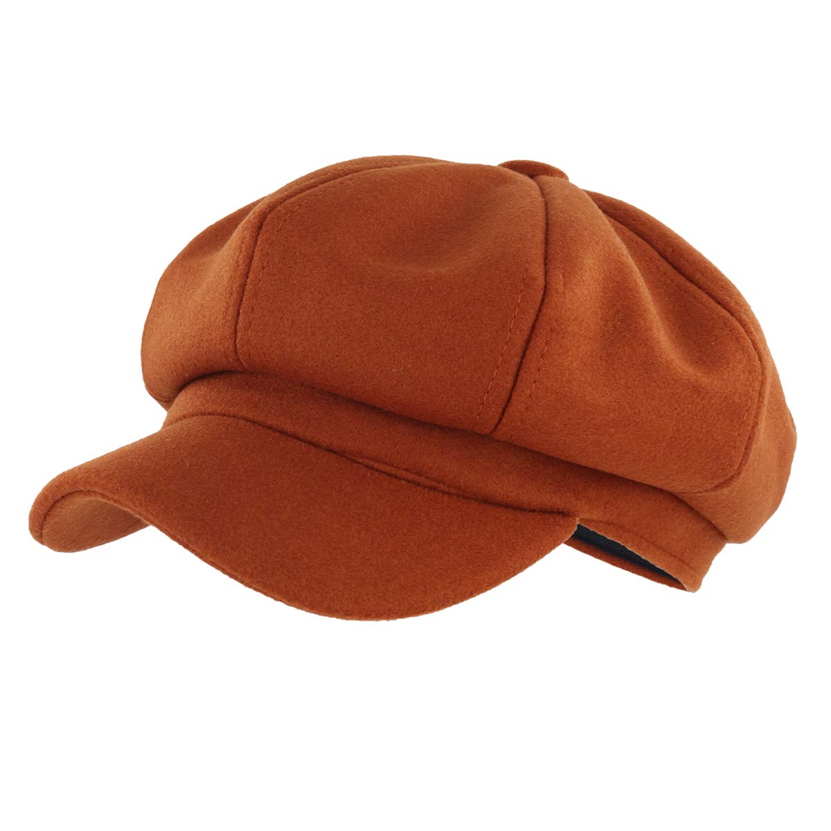 Gisdanchz Women's Wool - Brown 8 Panel Ivy Irish Cabbie Cap Cancar Visor Beret Winter Woman Wool Newsboy Hat Gatsby Apple Paperboy Cloche Painters Cabby Hats Brown