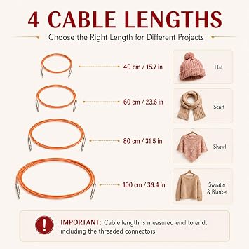 Aeelike Circular Knitting Needles, Interchangeable Knitting Needles Set