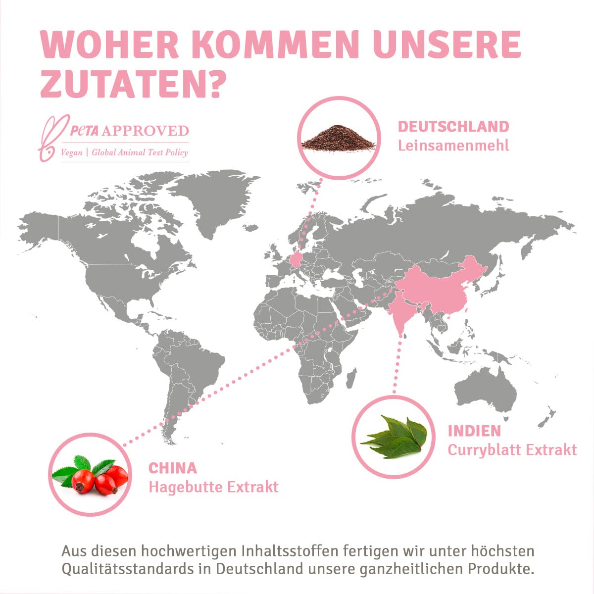 Natürliches Eisen + Vitamin C aus Curryblatt-Extrakt und Hagebutte-Extrakt. 14-28mg reines Eisen und 80-160mg Vitamin C pro Tagesdosis.120 Kapseln im 2-4 Monatsvorrat. Vegan + hergestellt in DE.