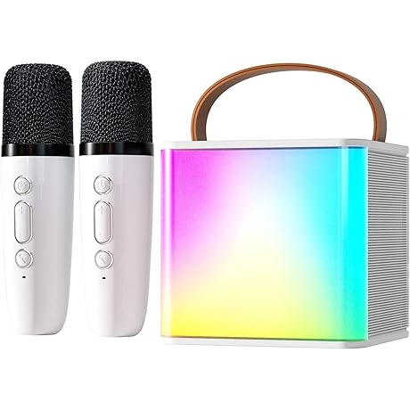 Portable Karaoke Machine for Kids with Wireless Microphones