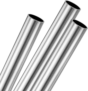 M METERXITY 3-Pack 300mm 316 Stainless Steel Tube, 12mm OD 1mm Wall Thickness Seamless Stainless Steel Tubing for Construction/Machining/DIY Crafting, Metal Straight Pipe [0.47x0.04x11.8IN]