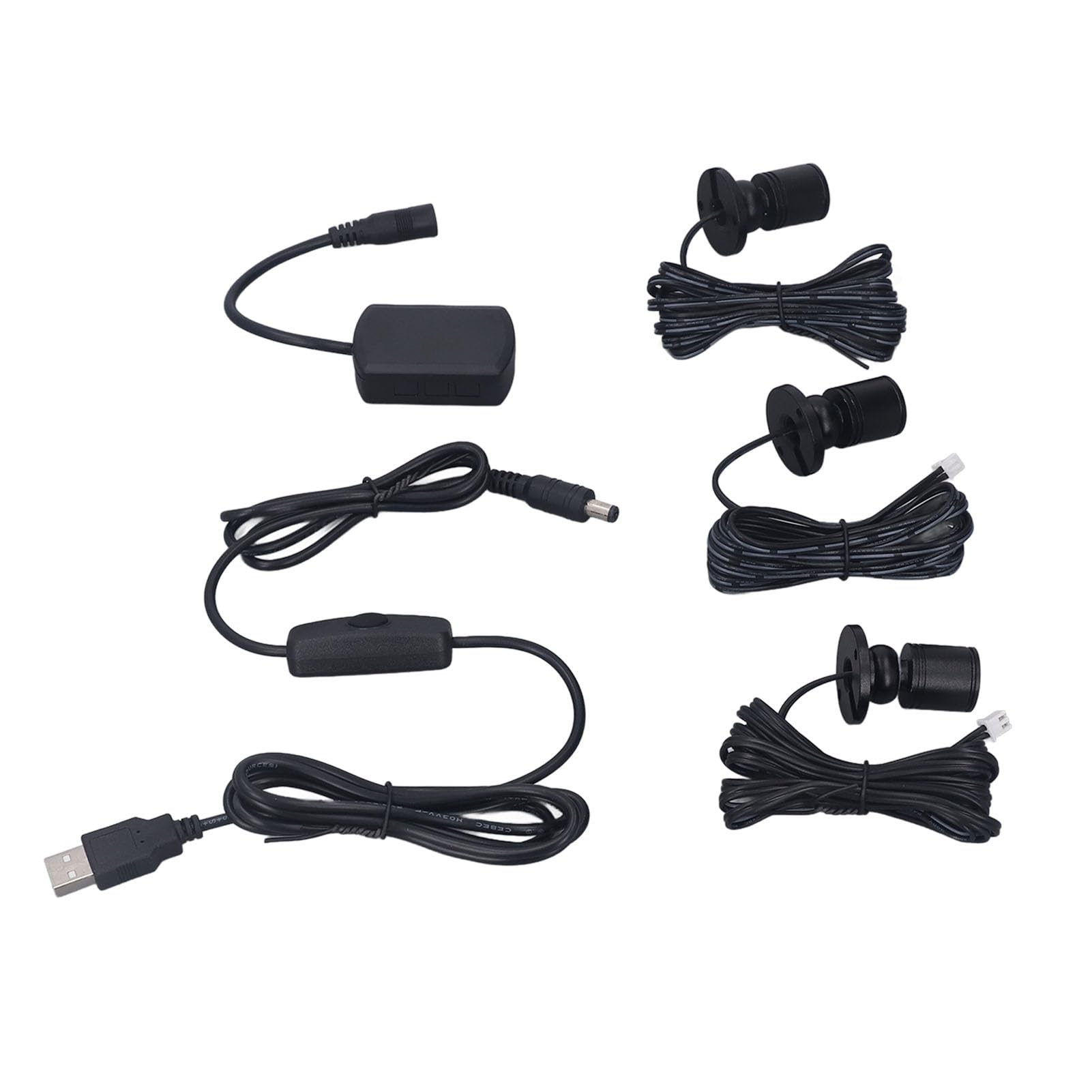 Generic Mini Spotlight Fixture, 1 to 3 5V USB Adjustable Angle Dimmable Mini LED Spot Lights for Jewelry (Warm Light)