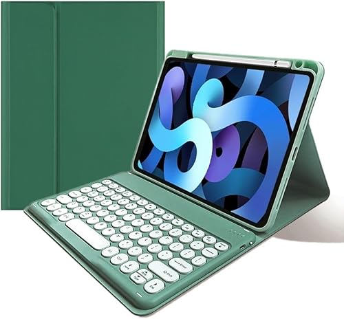 Miniatura 6 de Linda funda con teclado para iPad de 9 8 y 7 generación, con tecla redonda, iPad Air de 3 generación, iPad Pro de 10.5 pulgadas, funda de teclado