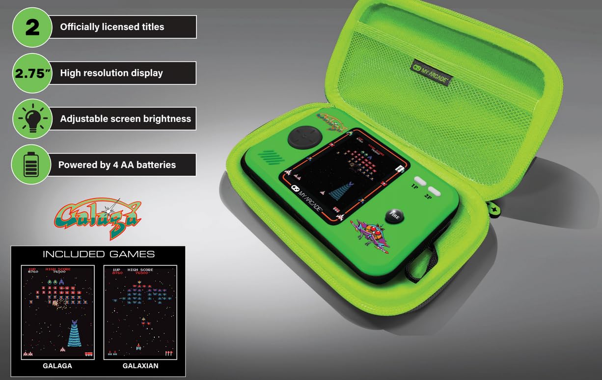POCKET　PLAYER　ギャラガ Amazon.com: My Arcade Galaga Pocket Player Bundle: Officially