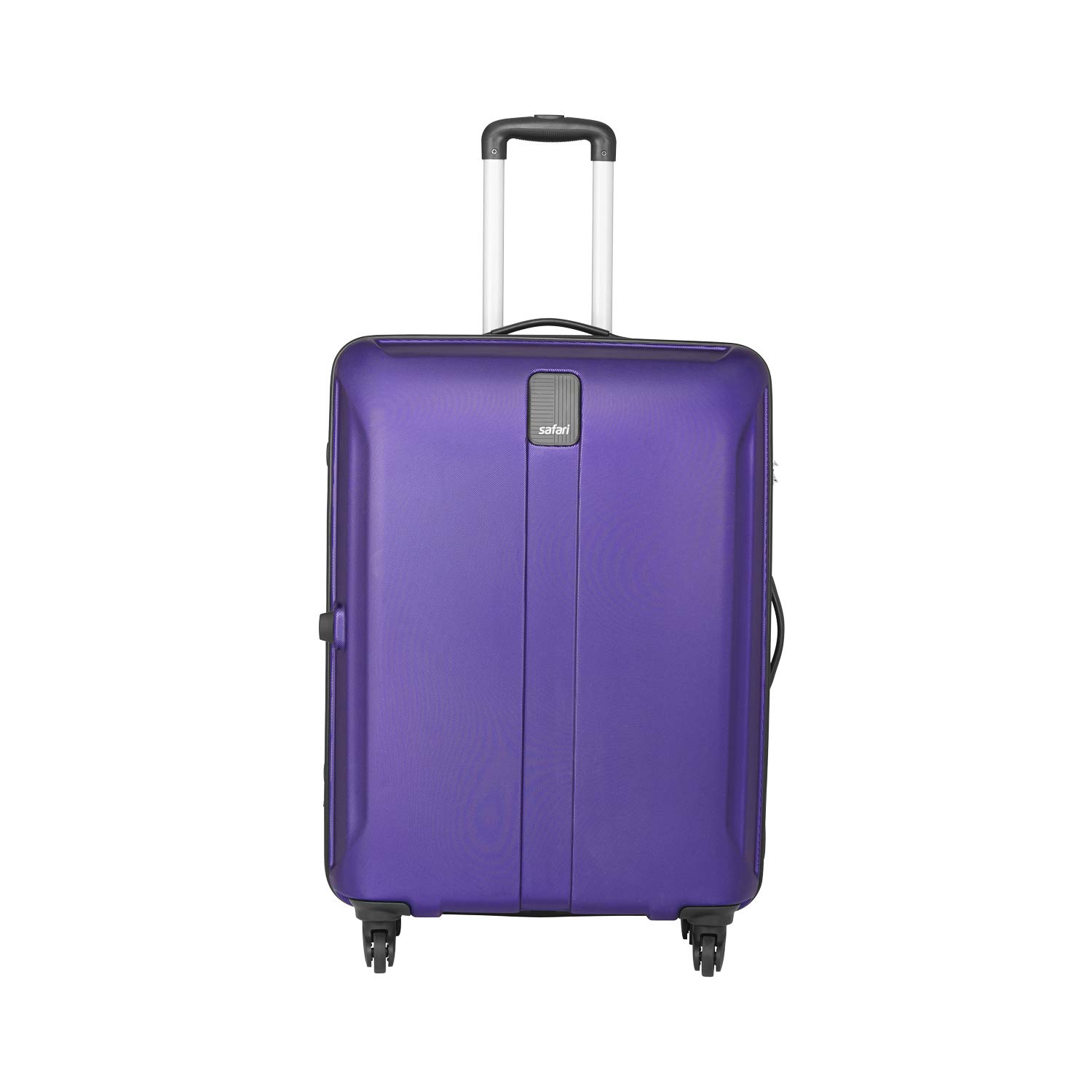 purple hard luggage