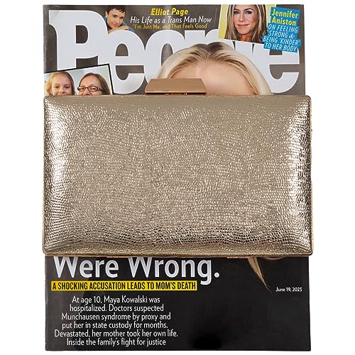 Image of JNB Women's Metallic Material Hard Case Evening Party Clutch