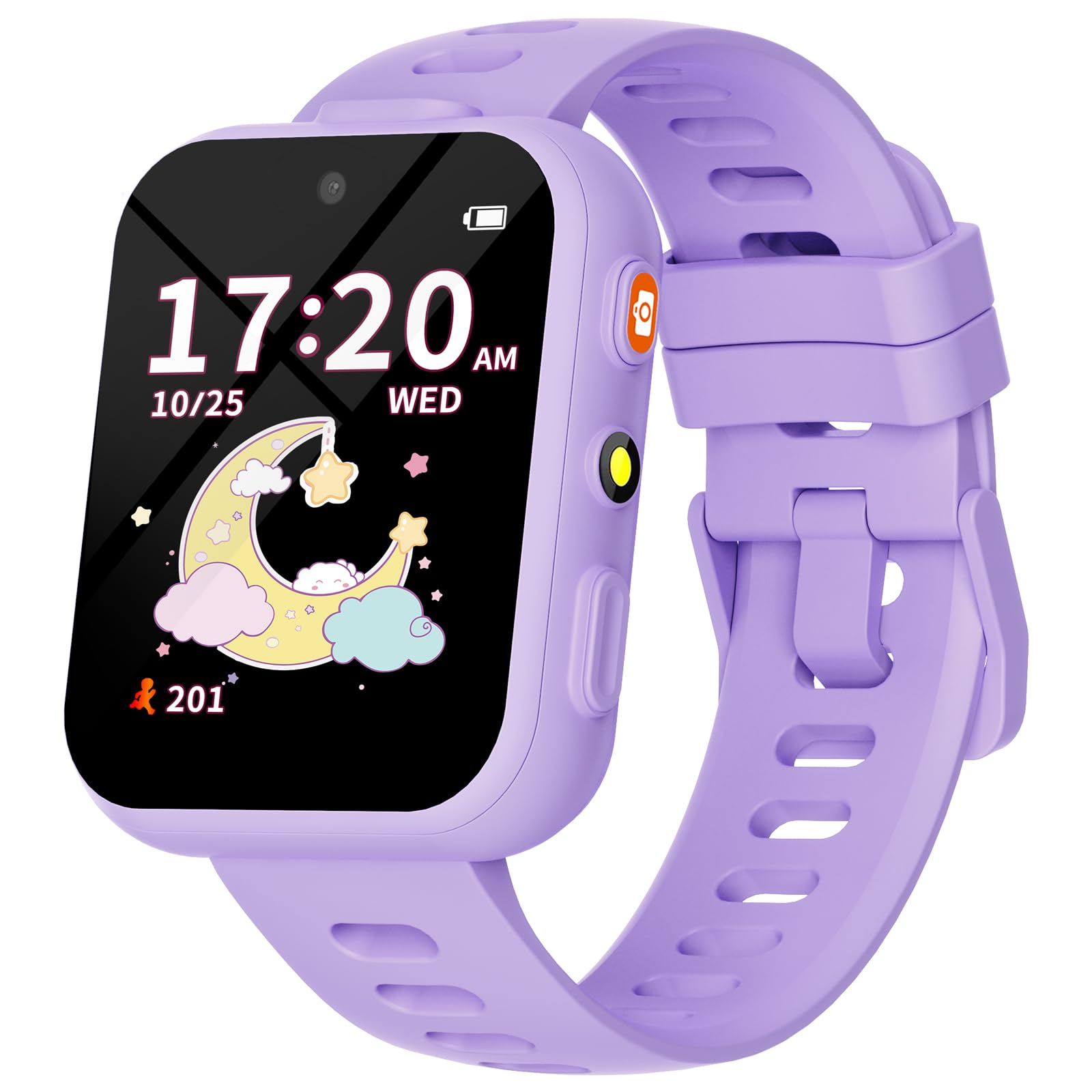 BIGGERFIVE Smart Watch for Kids with Dual Cameras 30 Puzzle Games Video Music Player Audiobooks Flashlight Pedometer Calculator