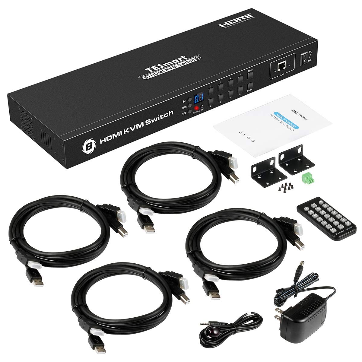 One-Day Sale: Up to 50% Off TESmart 8 Port HDMI KVM Switch 4K @ 30Hz with Standard USB 2.0, IR Remote Control | RS232 | LAN Port | Auto-Scan, etc with Rack Mount 4 Pcs 5ft/1.5m KVM Cable Exclusive Discount 70% Price TESmart 8 Port HDMI KVM Switch 4K @ 30Hz with Standard USB 2.0, IR Remote Control | RS232 | LAN Port | Auto-Scan, etc with Rack Mount 4 Pcs 5ft/1.5m KVM Cable