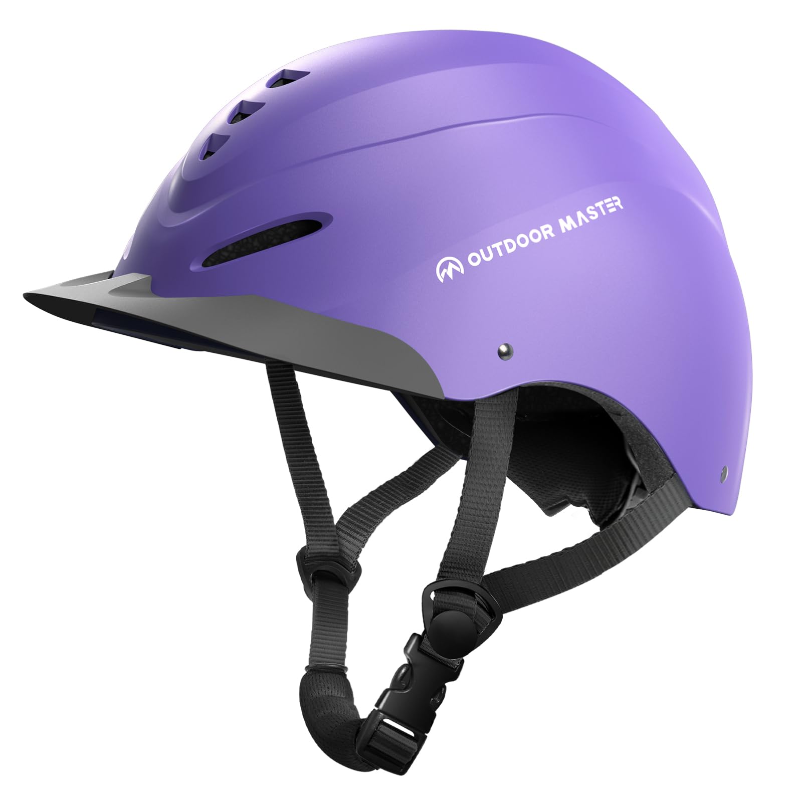 OutdoorMaster Equestrian Helmet, Horse Riding Helmet with Sun Visor and Excellent Ventilation, Adjustable Safe Helmet for Men, Women & Youth