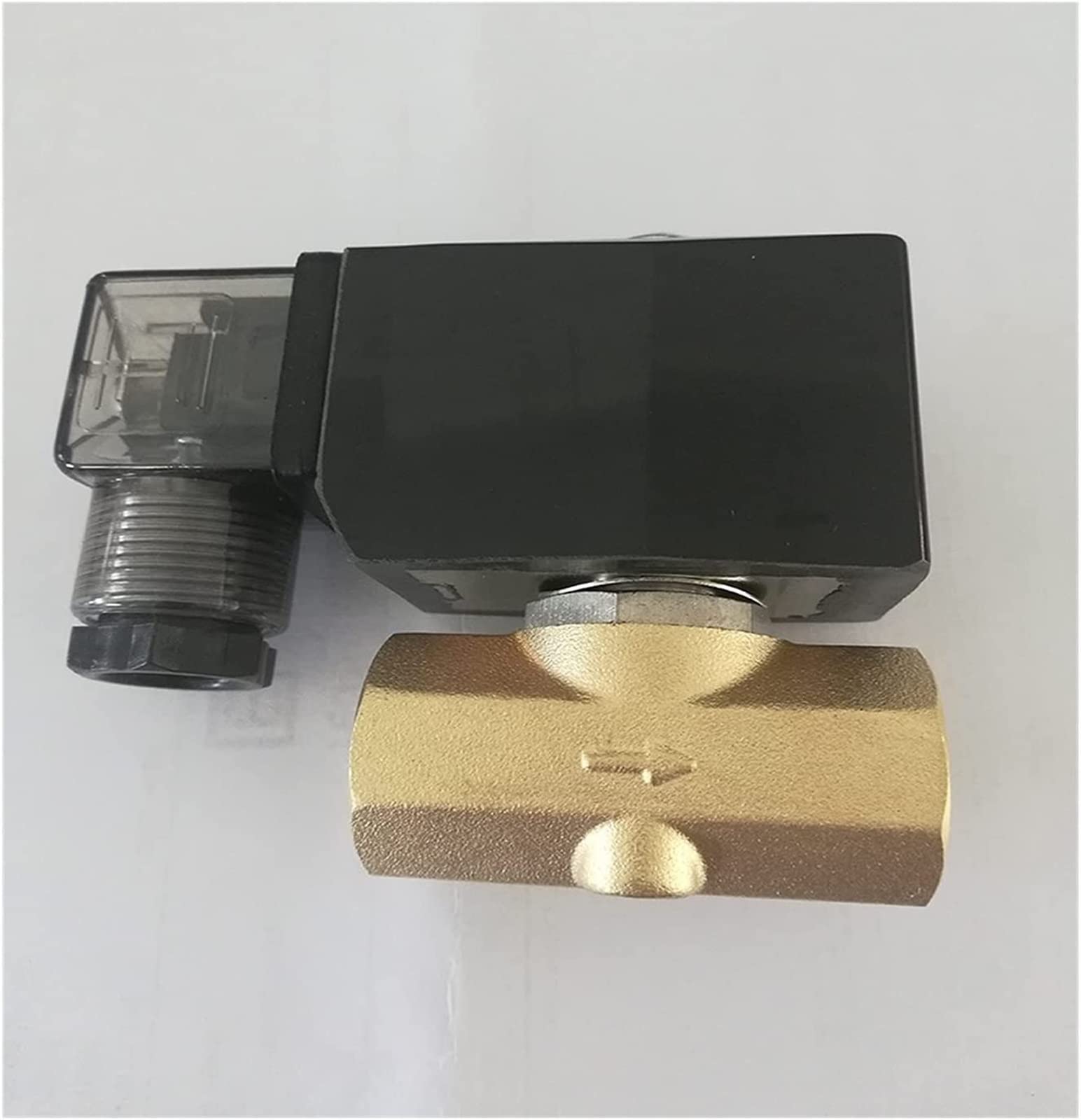 Válvula solenoide 0-7bar 2/2 vías acción Directa N/C latón G1/2 Pulgadas Agua Aceite Aire válvula Sello Orificio 5mm útil(AC 110V)