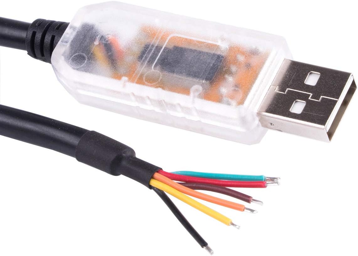 USB to RS485 Level Serial UART Converter Cable FT232RL Chipset 6 Way Wire End Stripped Cable USB-RS485-WE-1800-BT