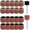 22 Pet Nail Grinder Replacement Kit with Grit Sanding Bands Pet Smoother Claw Care Black Grinding Drums Dog Nail Grinder Replacement Dog Claw Grooming Supplies12 Inch 60 Grit and 100 Grit