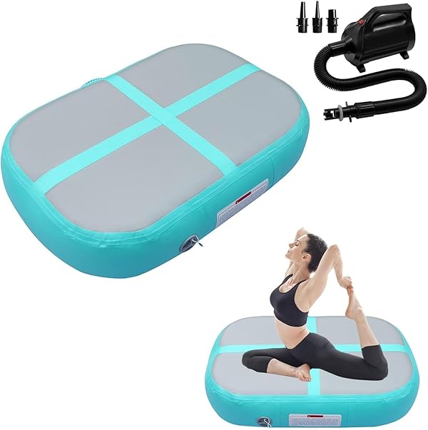 PPXIA AirBlock Aufblasbare Gymnastikmatte Turnblock Tumbling Block Trainings block Trainigsmatte Sportblock Gymnatikblock mit pumpe