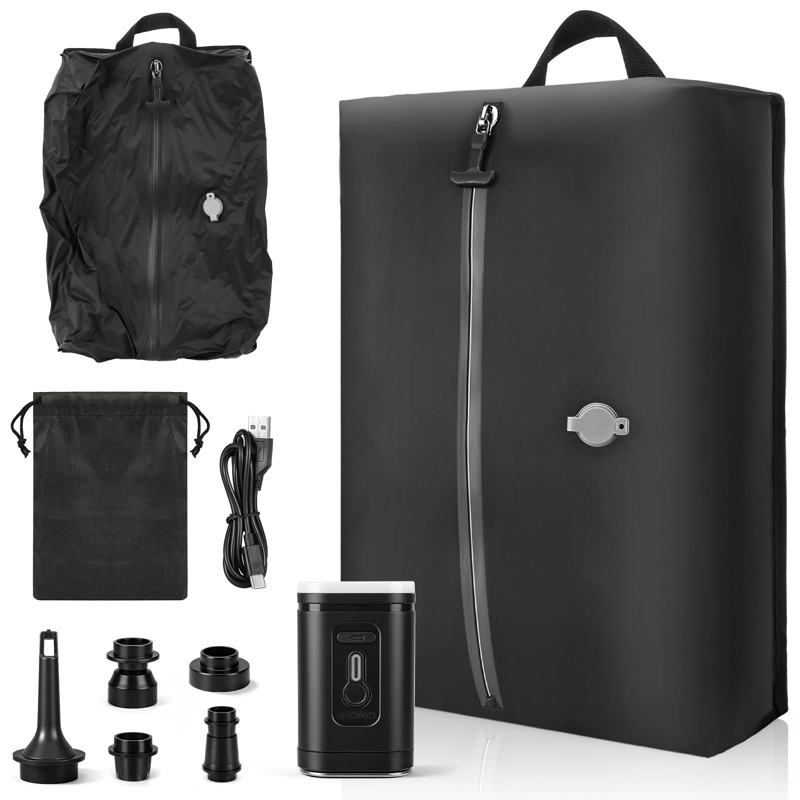 Bolsas de vacío de viaje con bomba eléctrica, bolsas de TPU 210D de alta calidad, resistentes al desgarro, bolsas de ahorro de espacio, IPX8, cubos de embalaje de compresión impermeables para llevar