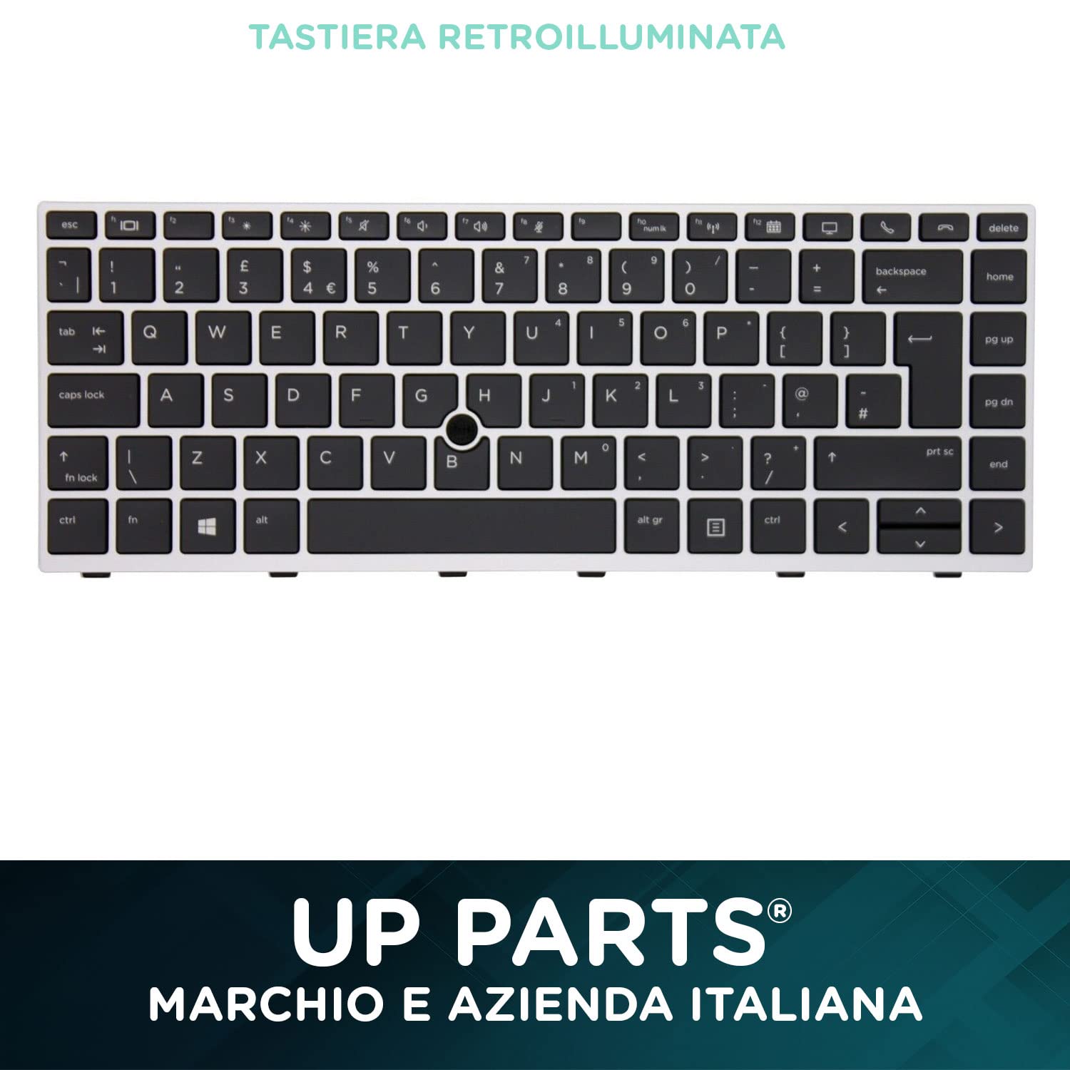 Tastiera Italiana per Notebook HP EliteBook 745 G5 840 G5 846 G5 840 G6 con Track Point e Retroilluminazione