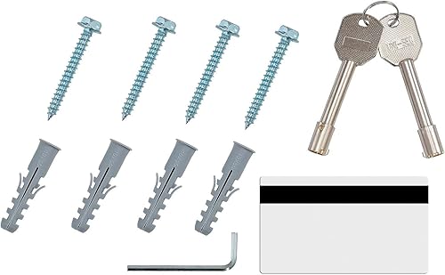 Miniatura 9 de Global Industrial Cerradura electrónica segura para hotel con ranura para tarjetas, con llave diferente, blanquecino, 18 pulgadas de ancho x 15