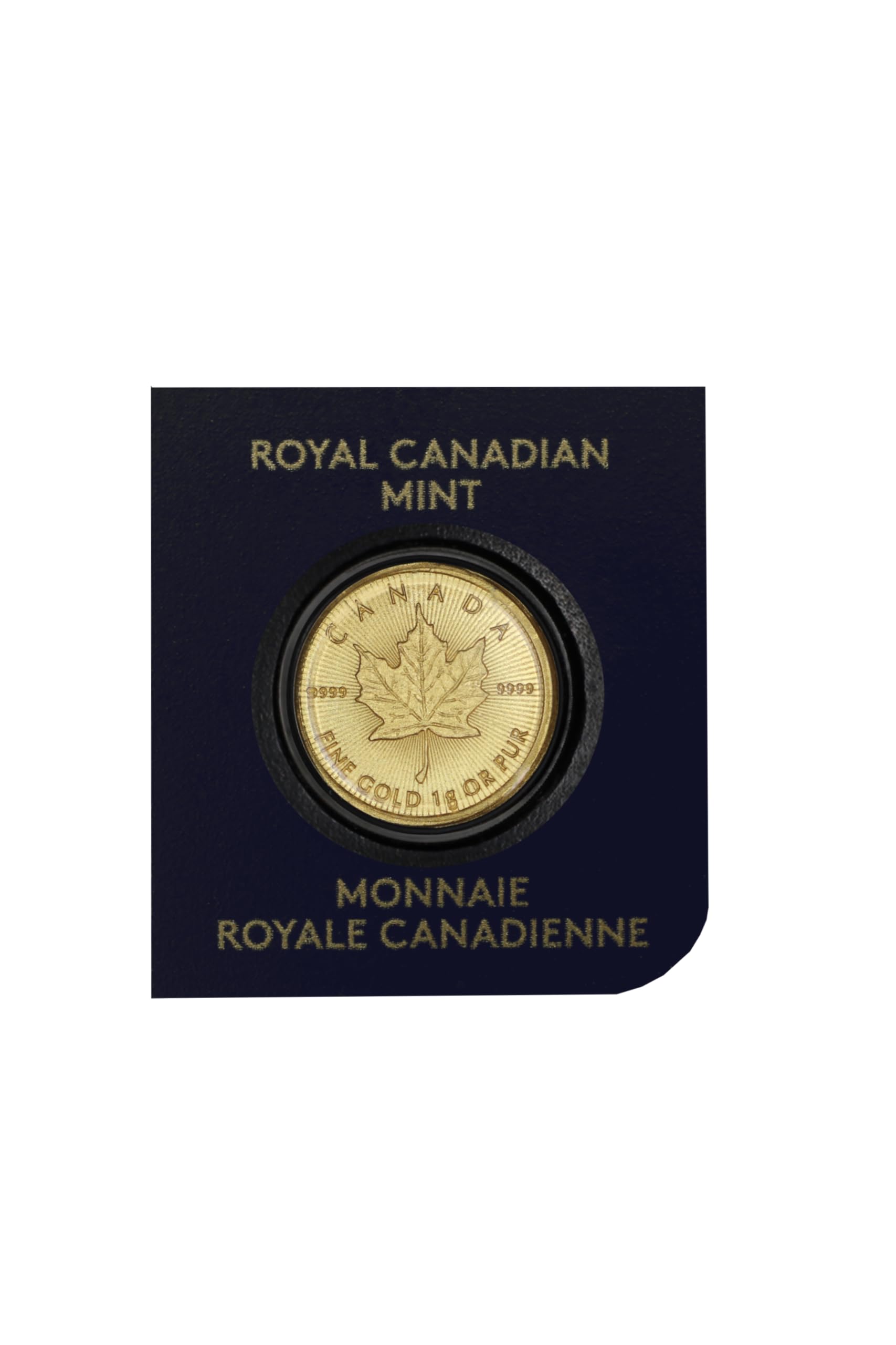 2025 1 Gram .9999 Canadian Gold Maple Leaf Coin Brilliant Uncirculated with a Certificate of Authenticity 50c BU
