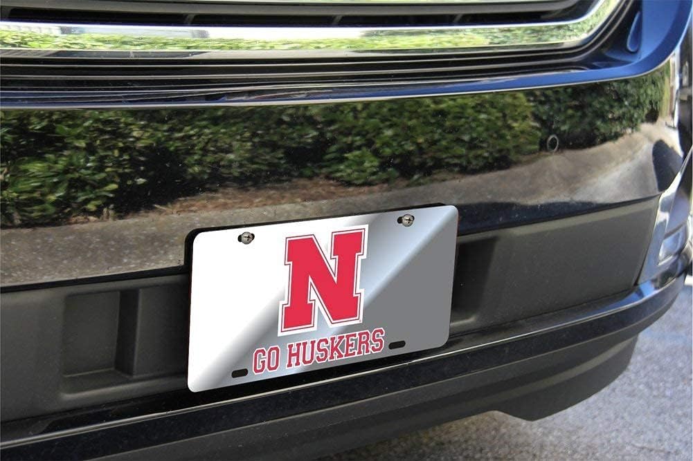 Nebraska Cornhuskers License Plate and Frame Bundle - Silver