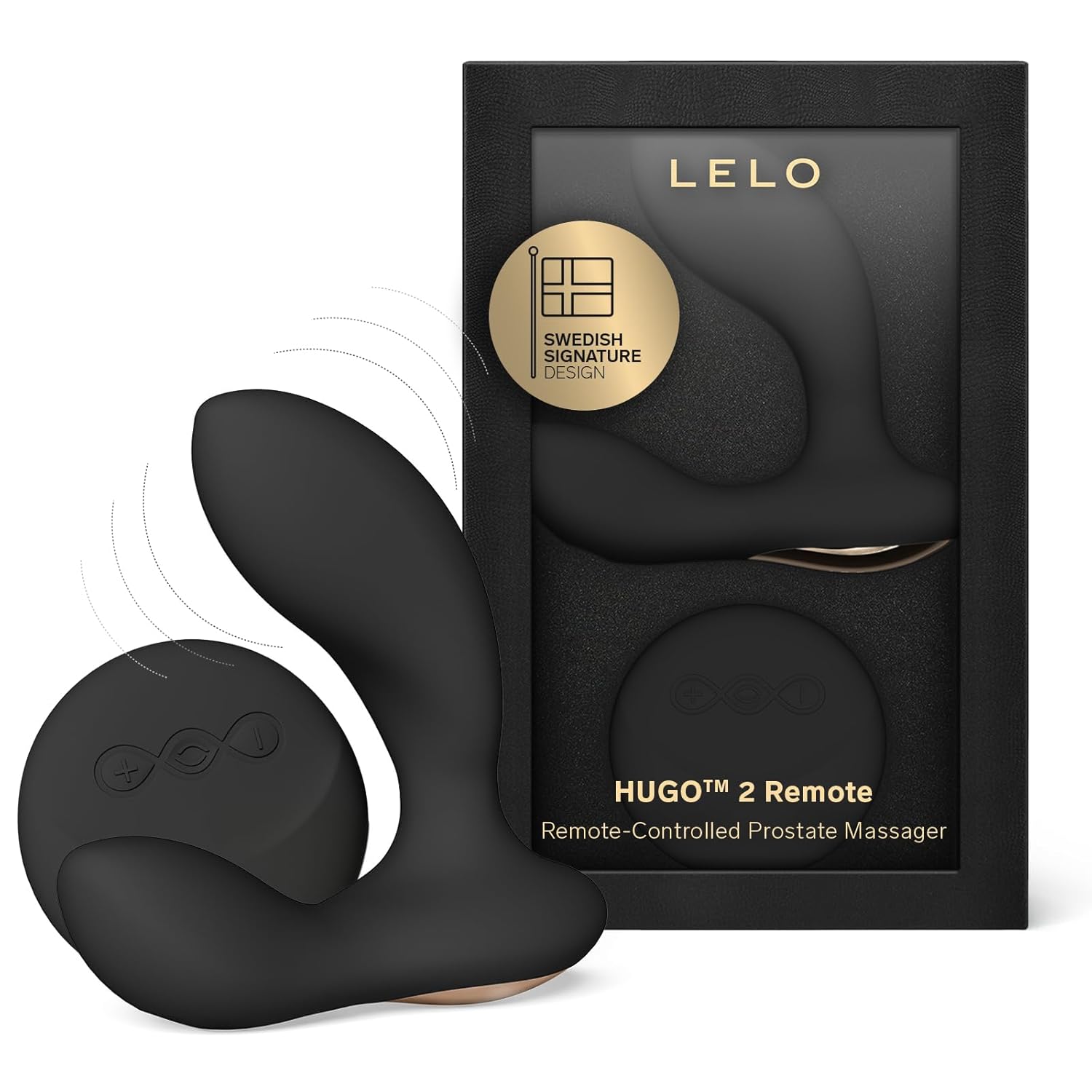 LELO Hugo 2 Remote Prostate Vibrator Male Sex Toy for Men Wireless Prostate Massager with Intense Vibrations Discreet
