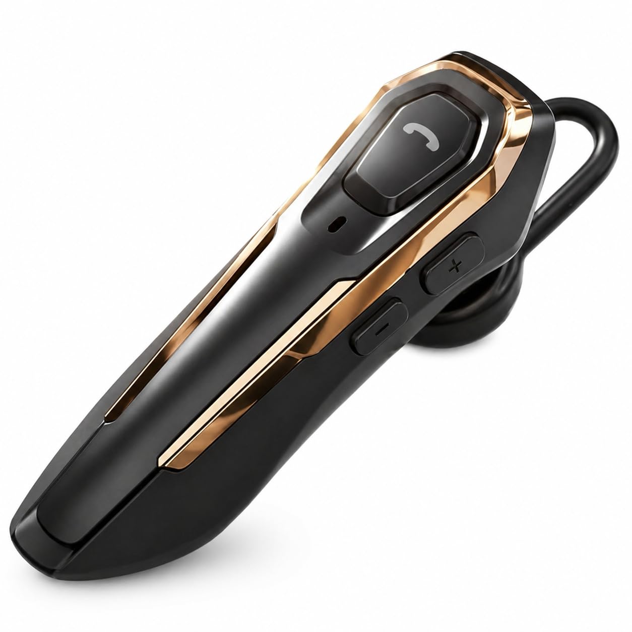 BEVCEFCC Hands-Free Bluetooth Headset V5.4, Bluetooth Earpiece Noise Canceling, 36Hrs Talk Time, Single Ear Headset for Work, Lightweight Wireless Earpiece with Mic (Gold)-picture-20