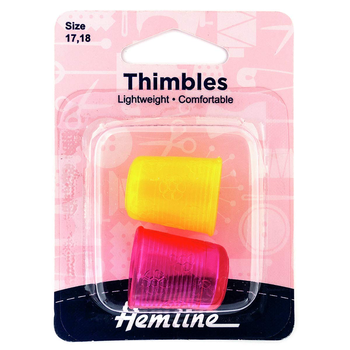Hemline - Yellow and Pink Thimble Pack Assorted Sizes