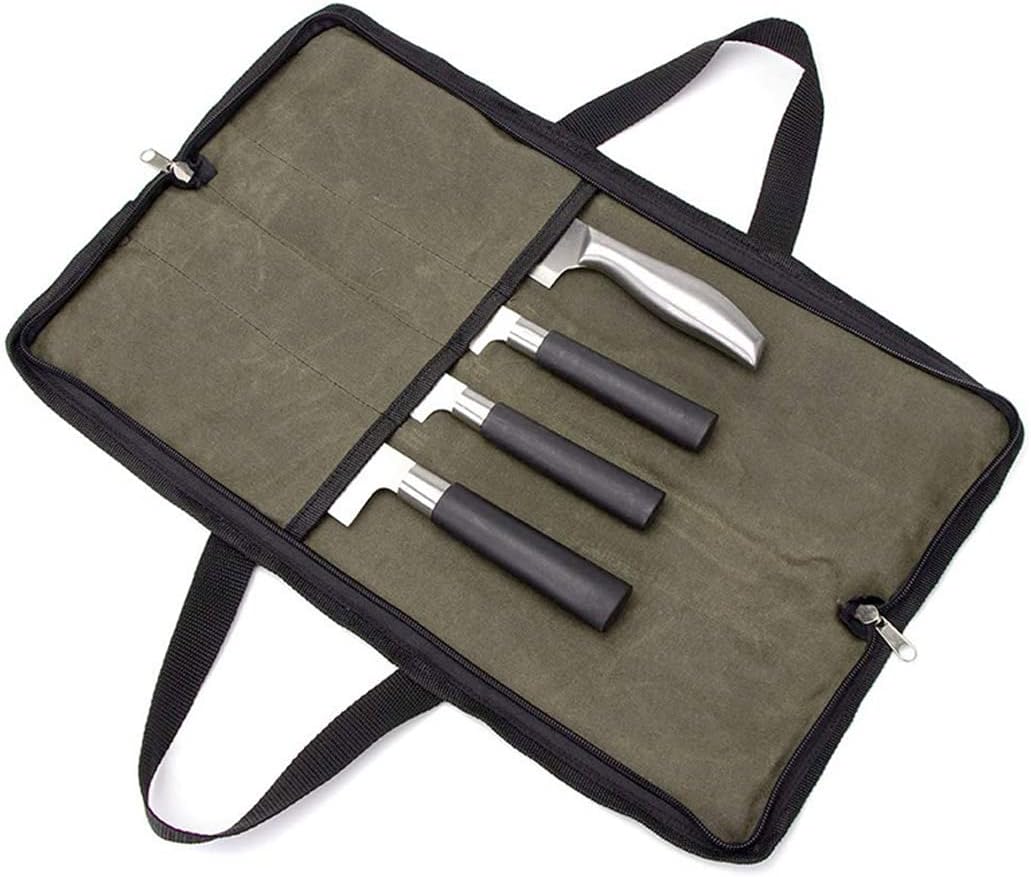 knife Storage Bag Anself Knife Case, Chef's Knife Roll Bag with Durable Shoulder Strap and Handle, Portable Knife Bag Meat Cleaver Knife Case