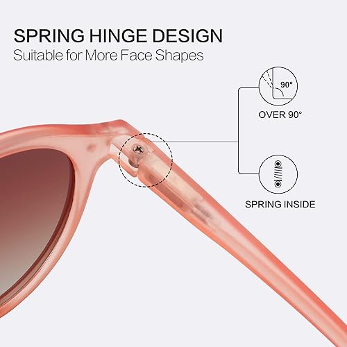 Miniatura 60 de ZENOTTIC Lentes de sol redondos polarizados, elegantes lentes de sol para hombres y mujeres, retro clásicos, selección de varios estilos