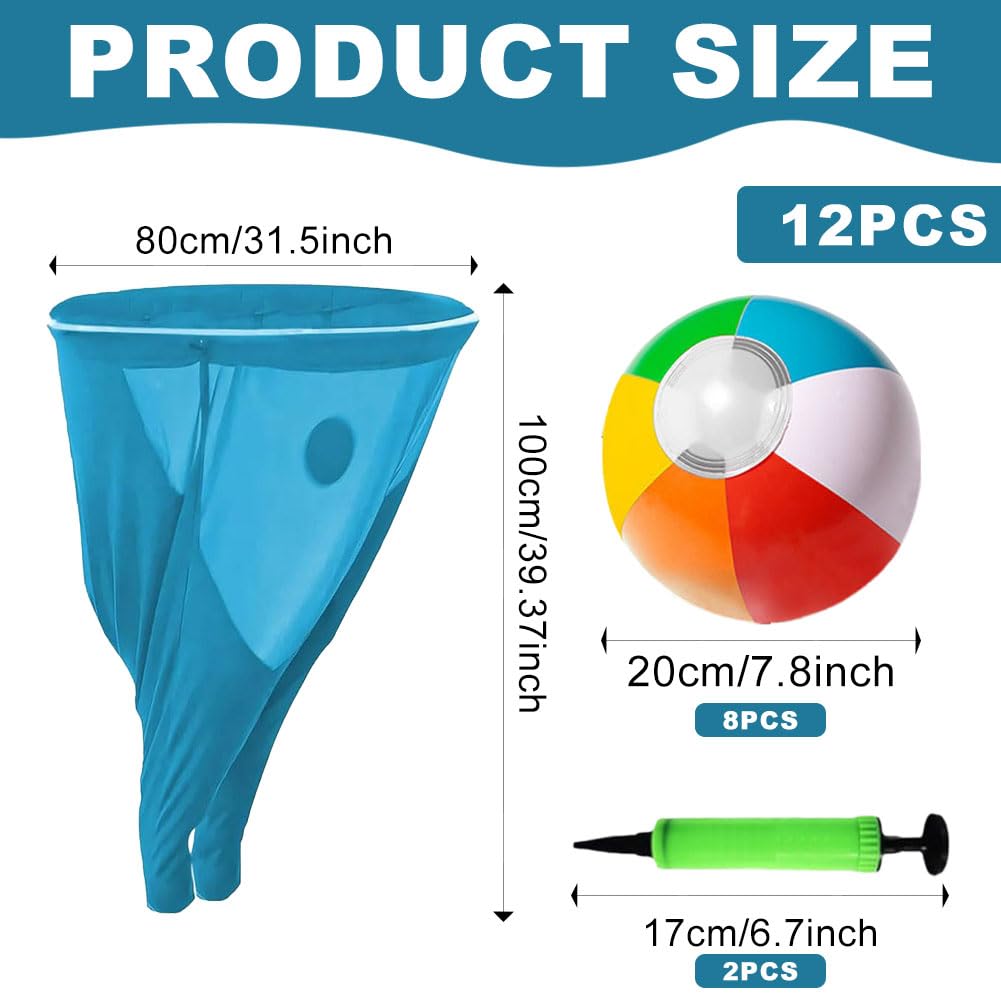 CutitiUU 2+8Pcs Granny Pants Yard Game,2 Big Granny Pants 8 Inflatable Balls and 1 Pump,Funny Outdoor Games for Adults and Kids,Recreational Tossing Games for Family Reunion and Adult Party - Image 2