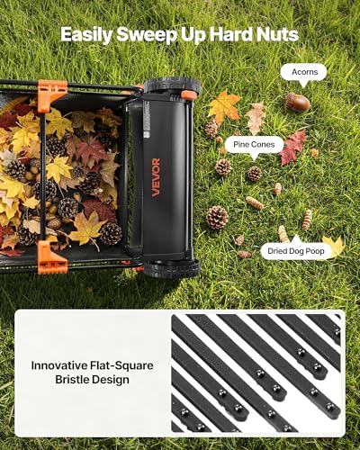 Image of VEVOR 3 Packs Lawn Sweeper Brush Replacement, Compatible with VEVOR 30 in Lawn & Leaf Collector Sweepers, Yard Sweeper Brush Paddle with Durable V-Shaped Bristles for Easy Grass Leaf Cleanup