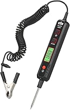 HUIOP Testador de Circuito Automotivo,detector de tensão do carro testador de circuito automotivo 0.8 v-100 v falha de manutenção de automóvel teste de circuito caneta lcd display digital com fio de m