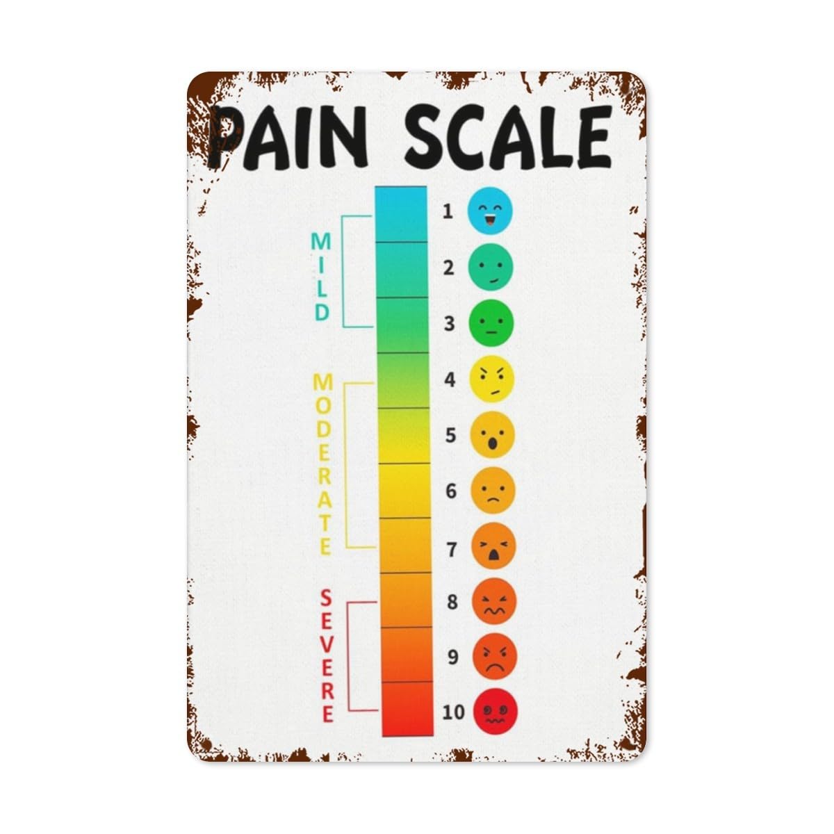 Kwqdozf As Pic Schoolpain Scale Clinic Office Wall Decor For Kids Teens 12X16 Inch