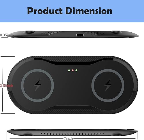 Miniatura 2 de 30W Fast Wireless Charger with Adapter, SWGIEEI 2 in 1 Wireless Charging Pad, Dual 15W Wireless Charging Station for iPhone Samsung AirPods Wall